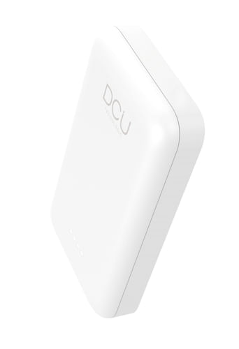 DCU-Tecnologic-Power-Bank-Magsafe-PD20W---QC-225W-5.000Mah---Ricarica-Veloce-e-Magnetica-per-iPhone-14-13-12-e-Airpods---Leggero-e-Compatto---Colore-Bianco