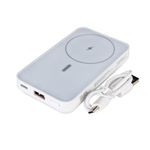 DCU-Tecnologic-Power-Bank-Magsafe-PD20W---QC-225W-5.000Mah---Ricarica-Veloce-e-Magnetica-per-iPhone-14-13-12-e-Airpods---Leggero-e-Compatto---Colore-Bianco