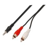 AISENS A128-0148 cavo audio 3 m 3.5mm 2 x RCA Nero