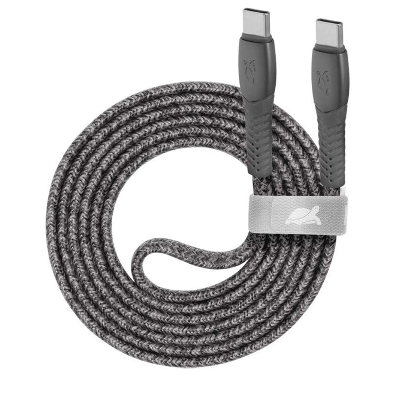 Cavo-Ricarica-Piatto-In-Nylon-Resistente-Type-C---Type-C-12M-Grigio