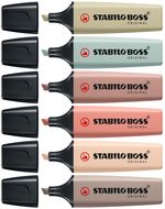 STABILO-BOSS-NatureColors-evidenziatore-6-pz-Punta-smussata-Nero-Bronzo-Marrone-Verde-Grigio-Verde-chiaro