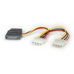 EsseShop Cavetto Adattatore Sata Maschio - 2 X Molex 4 Poli Femmina Cm 12