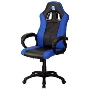 Qubick Inter Sedia da gaming per PC Seduta imbottita Nero, Blu