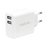 LogiLink PA0210W Caricabatterie per dispositivi mobili Smartphone, Tablet Bianco AC Interno