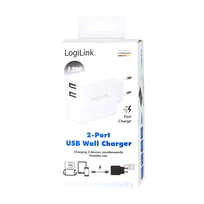 LogiLink-PA0210W-Caricabatterie-per-dispositivi-mobili-Interno-Bianco