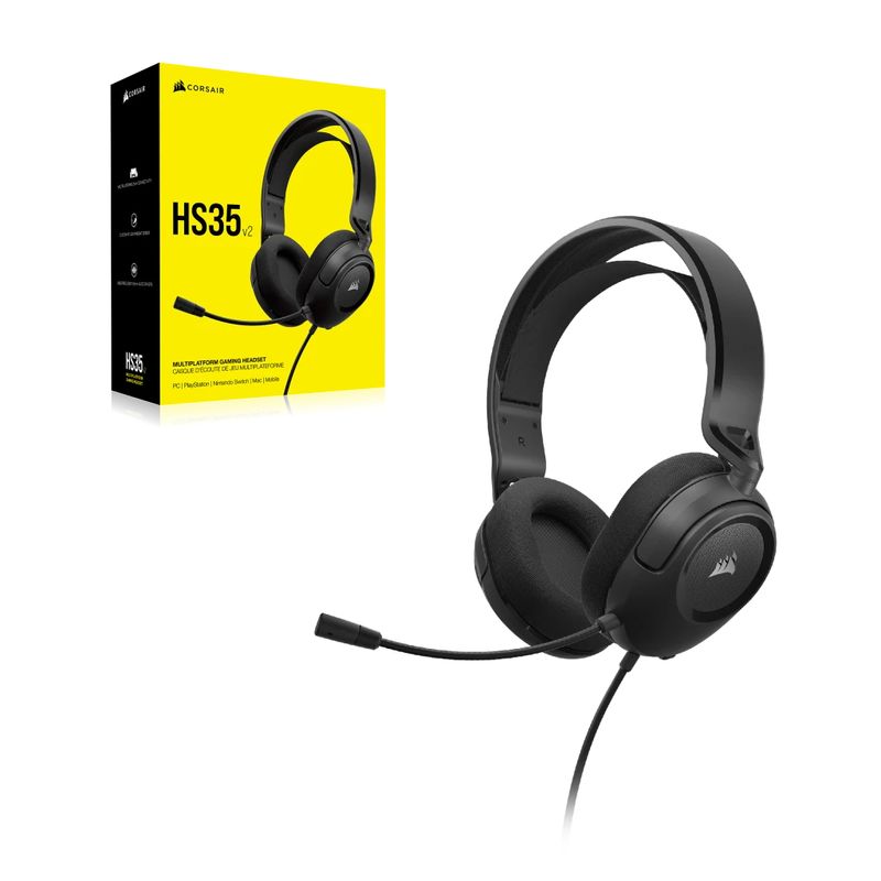 Corsair-HS35-v2-Auricolare-Cablato-A-Padiglione-Giocare-Carbonio