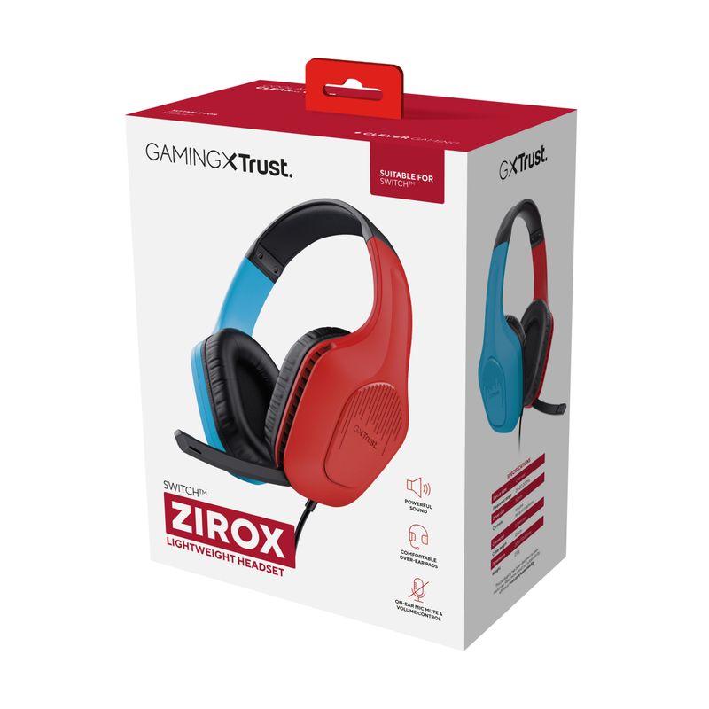 Trust-GXT-416S-Zirox-Auricolare-Cablato-A-Padiglione-Giocare-Nero-Ciano-Rosso