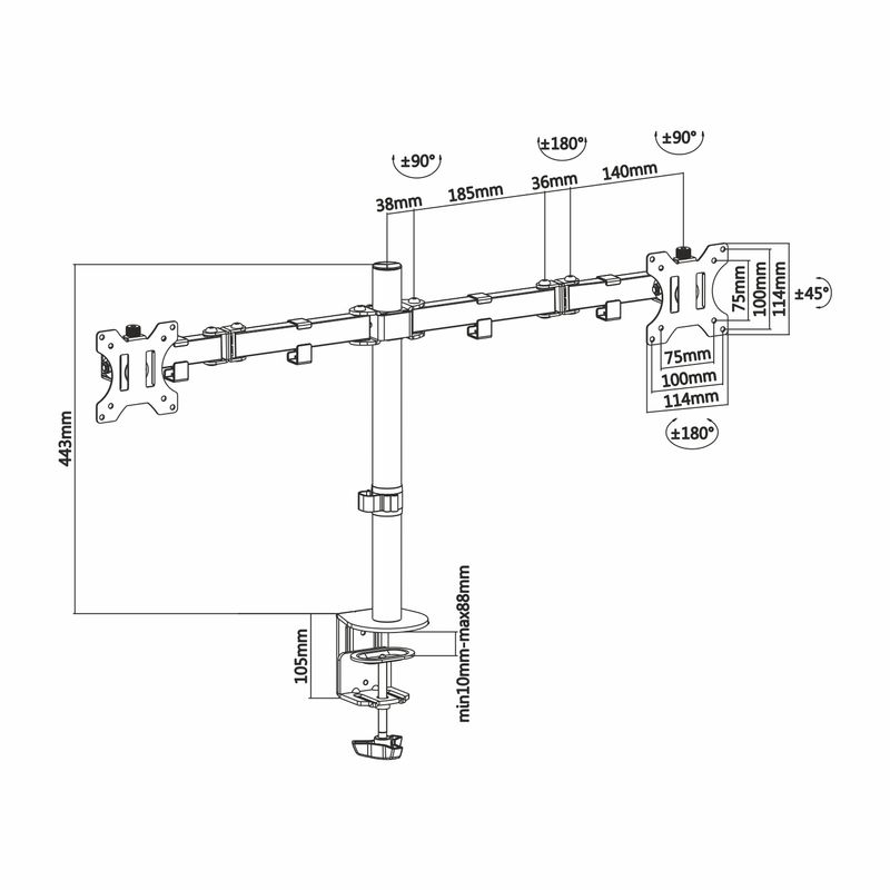 AISENS-DT32TSR-041-supporto-da-tavolo-per-Tv-a-schermo-piatto-813-cm--32--Bullone-di-ancoraggio-Nero