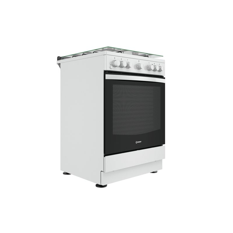 Indesit-IS67G4PHW-E-1-Cucina-Elettrico-Gas-Nero-Bianco-A