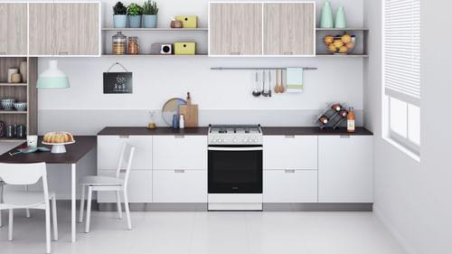 Indesit-IS67G4PHW-E-1-Cucina-Elettrico-Gas-Nero-Bianco-A