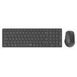 Rapoo Hama 9700M tastiera Mouse incluso Ufficio QWERTY Tedesco Grigio