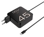 Caricabatterie-USB-C-DCU-Tecnologic-45W-Ultra-Veloce---Ingresso-Universale---Uscita-Elevata-Potenza---Compatto-e-Portatile---Colore-Nero