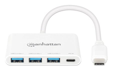 Manhattan-168434-hub-di-interfaccia-USB-3.2-Gen-1--3.1-Gen-1--Type-C-5000-Mbit-s-Bianco