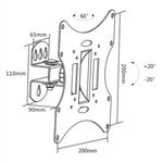 Staffa-A-Muro-Orientabile-Per-Tv-23-42-Fino-A-Vesa-200X200