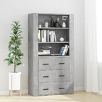 Credenza Grigio Cemento in Legno ingegnerizzato