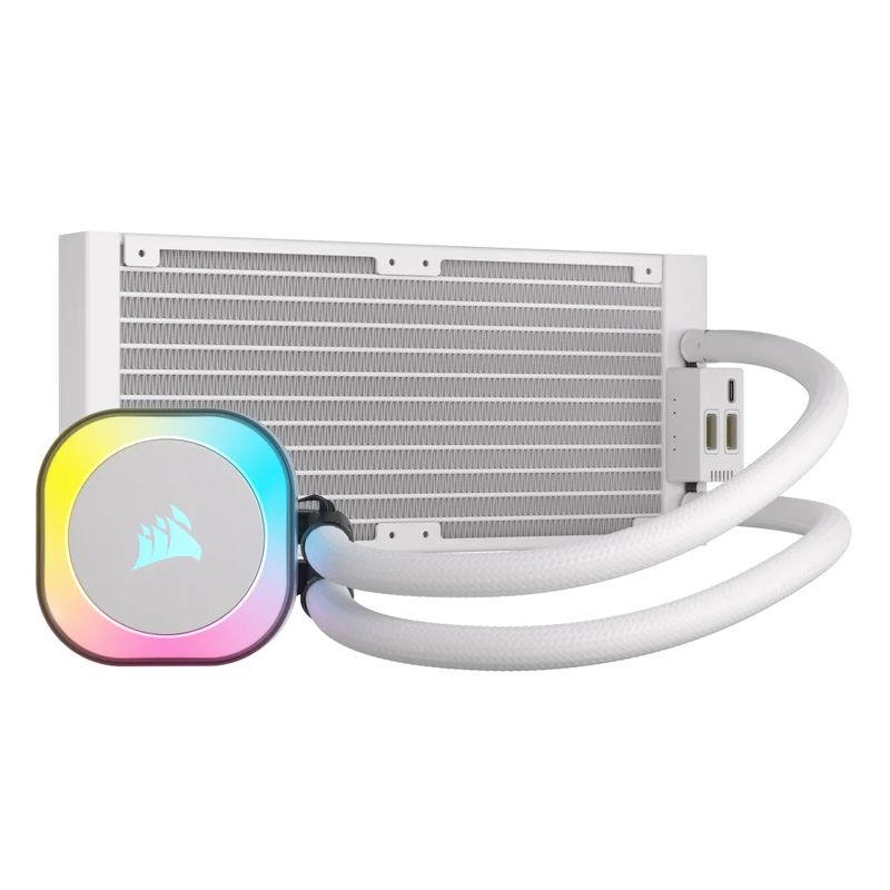 Corsair-H100I-Processore-Raffreddatore-ibrido-12-cm-Bianco