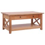 vidaXL Tavolino da Caffè 100x55x46 cm Legno Massello di Mogano