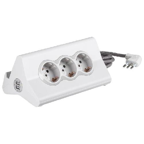 Bticino S3713DBU prolunghe e multiple 2 m 3 presa(e) AC Interno Bianco