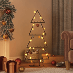 vidaXL Albero di Natale Decorativo in Metallo Nero 90 cm