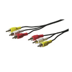 EsseShop Cavo Audio Video 3 Connettori Rca Maschio/Maschio (2Xaudio 1Xvideo)  Mt. 5