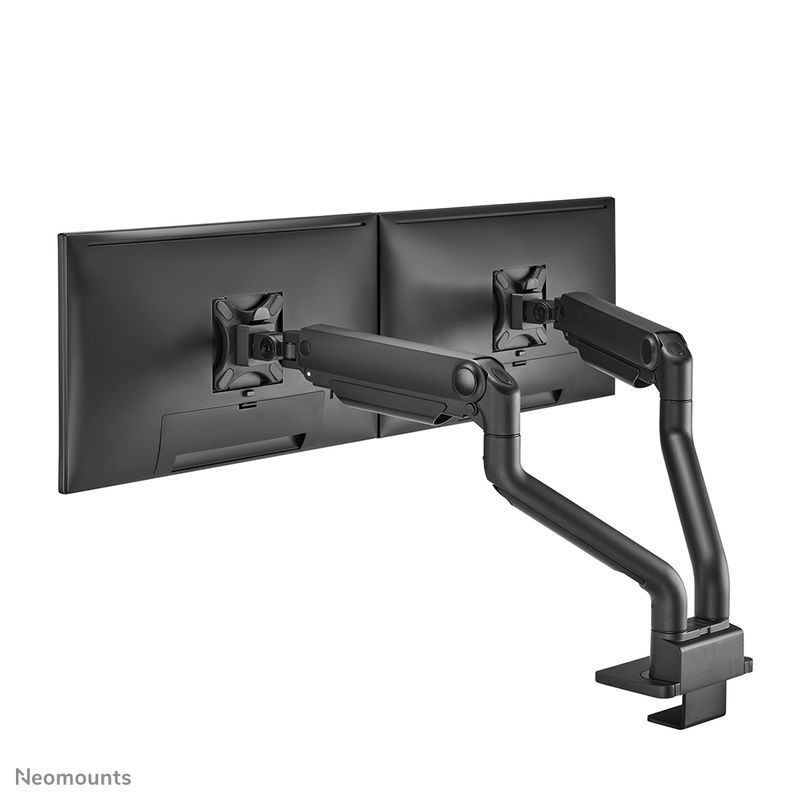 Up-to-35-Inch---Flat-Screen-Monitor-Arm---2-Screens---Full-Motion---Clamp-Grommet---Black