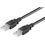 Microconnect USB2.0, M/M, 3m cavo USB USB A Nero (USB2.0 A-A 3m M-M, Black - Hi-Speed cable - 150pcs/box - Warranty: 300