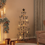 vidaXL Albero di Natale Decorativo in Metallo Nero 150 cm