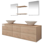 Set-Mobili-da-Bagno-con-Lavandino-7-pz-Beige