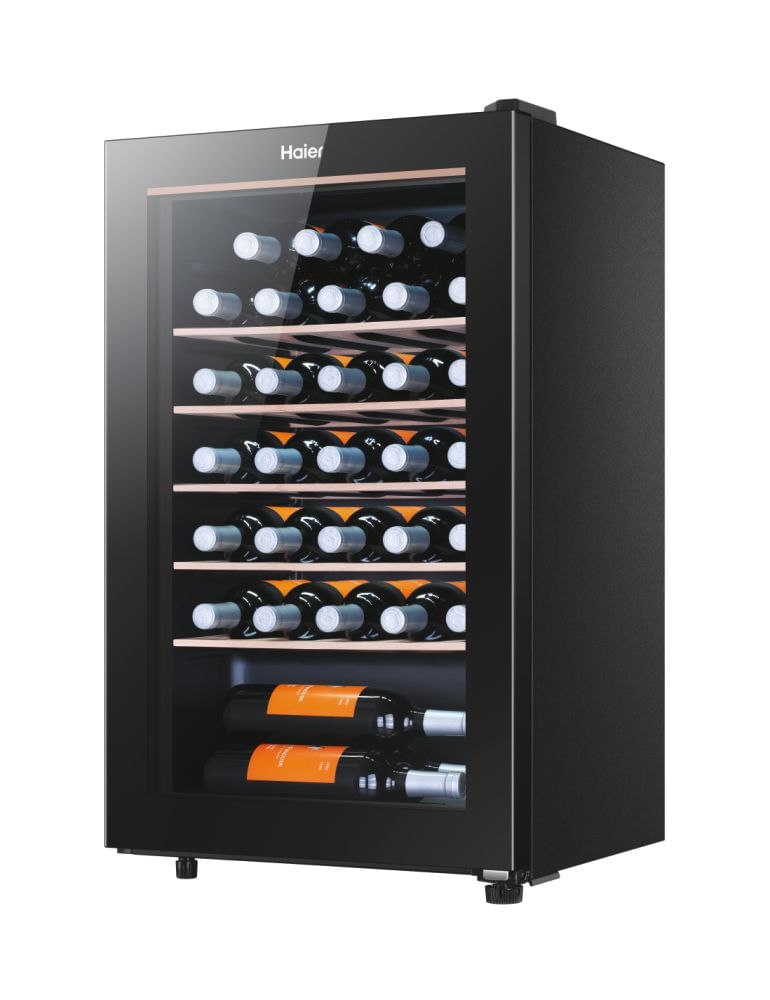 Haier-Wine-cellar-HWS33GGFR-Cantinetta-vino-con-compressore-Libera-installazione-Nero-33-bottiglia-bottiglie