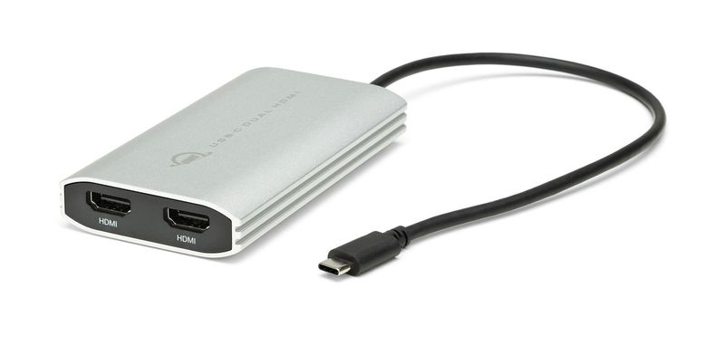 Adattatore--OWC-USB-C-verso-2x-HDMI-2.0-4K-60Hz---con--DisplayLink