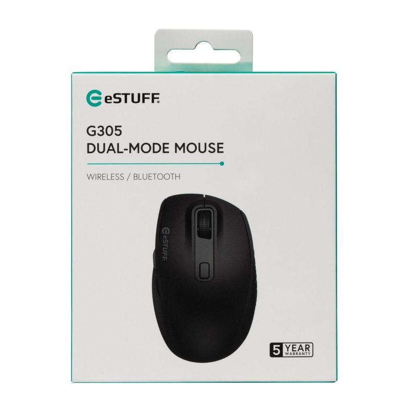 eSTUFF-GLB214002-mouse-Mano-destra-RF-senza-fili---Bluetooth-IR-LED-1800-DPI--G305-Wireless-Bluetooth-Dual---mouse---War