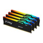 Kingston Technology FURY Beast 128 GB 5600 MT/s DDR5 CL40 DIMM (Kit da 4 moduli) RGB XMP