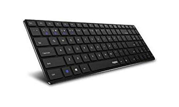 Rapoo-9300M-tastiera-Mouse-incluso-RF-senza-fili---Bluetooth-QWERTZ-Tedesco-Nero