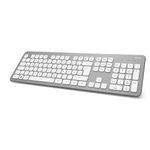 Hama KW-700 tastiera Ufficio RF Wireless QWERTZ Tedesco Argento, Bianco