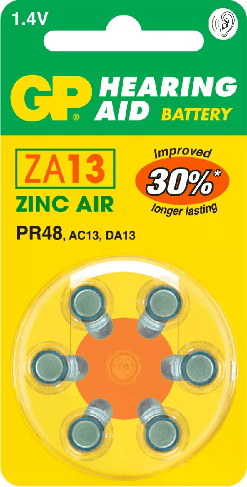 GP-Batteries-Hearing-Aid-ZA13-Batteria-monouso-13-Zinco-aria