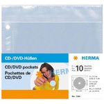 HERMA 7686 custodia CD-DVD Custodia a tasca 2 dischi Trasparente