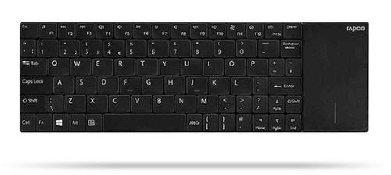 Rapoo-E2710-tastiera-RF-Wireless-QWERTZ-Tedesco-Nero-Acciaio-inossidabile