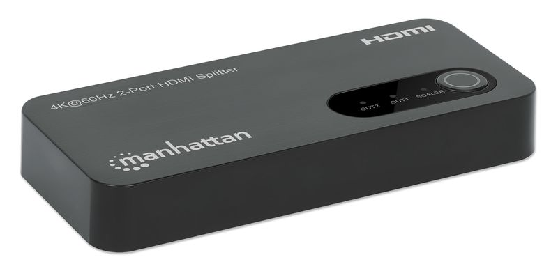 Manhattan-207614-ripartitore-video-HDMI-2x-HDMI--HDMI-4K-SPLITTER-2-PORT-4K-60HZ---MICRO-USB-POWERED-BLACK-