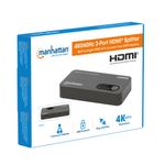 Manhattan-207614-ripartitore-video-HDMI-2x-HDMI--HDMI-4K-SPLITTER-2-PORT-4K-60HZ---MICRO-USB-POWERED-BLACK-