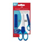 Faber Castell Faber-Castell 181549 forbici da cancelleria Taglio a zig zag Blu Forbici per attivita' manuali, Universale