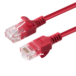 Microconnect W125628035 cavo di rete Rosso 3 m Cat6a U/UTP UTP (U/UTP CAT6A Slim 3M Red - Unshielded Network Cable - LSZ