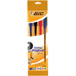 BIC 872725 penna a sfera Nero, Blu, Verde, Rosso Fine 4 pz