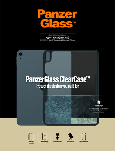 PanzerGlass-292-custodia-per-cellulare-279-cm--11--Cover-Nero--CLEARCASE-BLACK-AB---APPLE-IPAD-AIR-10.9IN-2020-