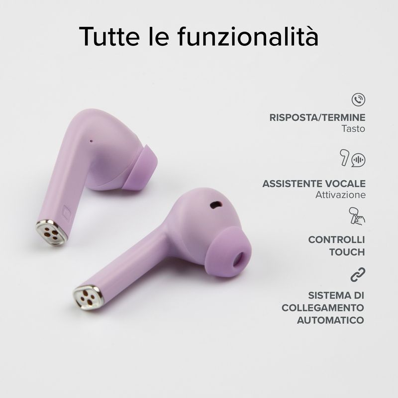 SBS-Beat-Free-Auricolare-True-Wireless-Stereo--TWS--In-ear-Chiamate-Musica-Sport-Tutti-i-giorni-Bluetooth-Viola