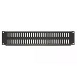 Link Pannello Cieco Ventilato 2 Unita' per Armadi Rack 19'' Nero Viti Incluse