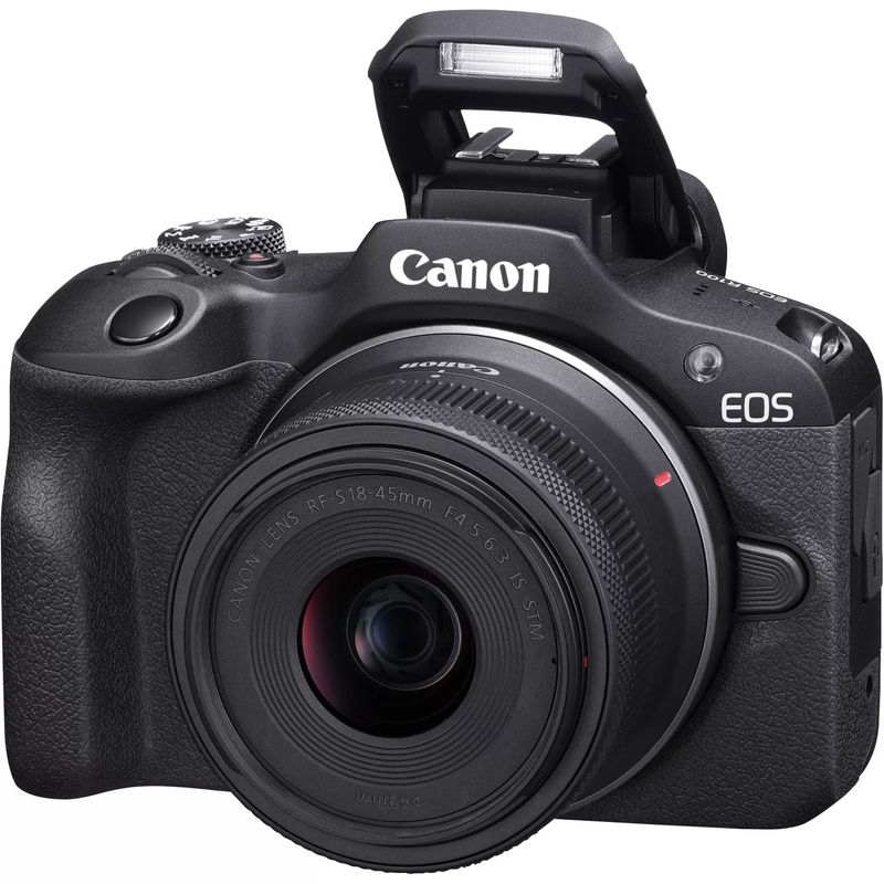 Canon-EOS-R100---RF-S-18-45mm-F4.5-6.3-IS-STM-Kit-MILC-241-MP-CMOS-6000-x-4000-Pixel-Nero