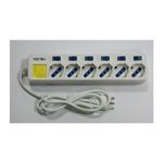 Nilox Ewent EW3930 prolunghe e multiple 1,5 m 6 presa(e) AC Interno Bianco