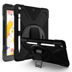 eSTUFF-ES681554-BULK-custodia-per-tablet-259-cm--10.2--Cover-Nero--AUSTIN-Defender-Case-iPad---10.2-with-hand-strap-and