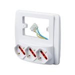 Rosi RS94132 presa energia 3 x Type F + Type L Rosso, Bianco