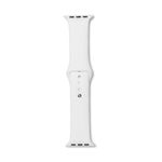 ESTUFF ES660161 accessorio indossabile intelligente Band Bianco Silicone (Apple Watch Silicone Strap - Color: White. Wid